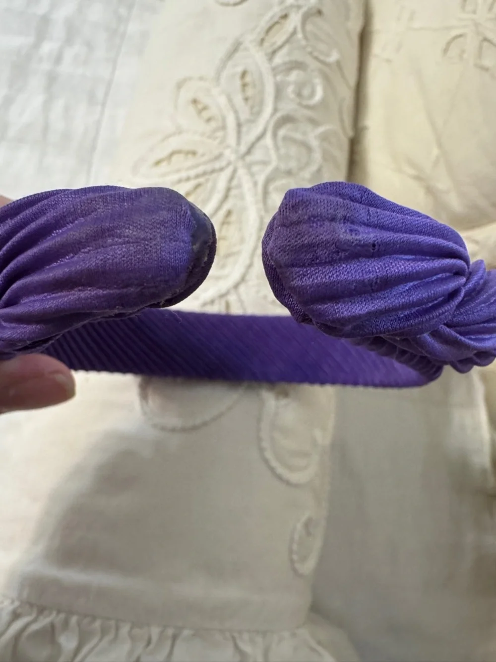 Purple Braided Fabric Headband - Women